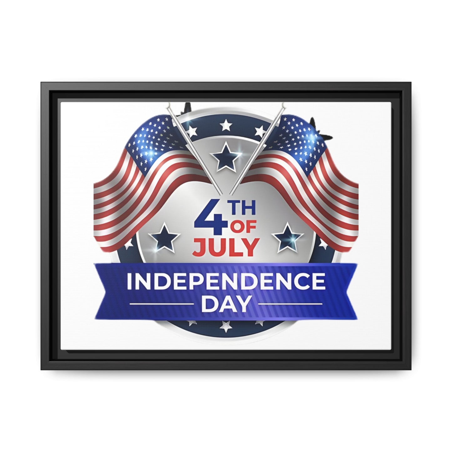 4th of July Independence Day Framed Matte Canvas