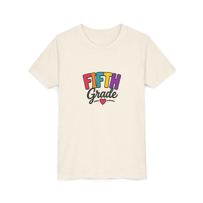 Fifth Grade Kids T‑Shirt – Colorful Back-to-School Tee with Heart