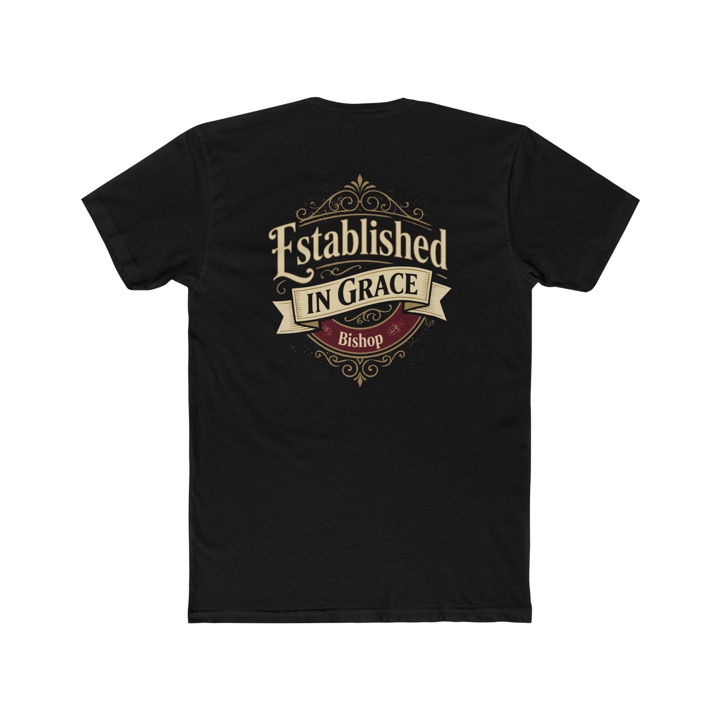 Established in Grace Bishop T‑Shirt — Vintage Christian Faith Tee