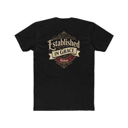 Established in Grace Bishop T‑Shirt — Vintage Christian Faith Tee