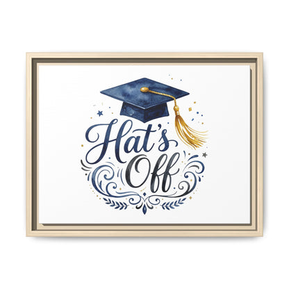 Graduation Canvas Print - "Hat's Off" Framed Matte Art