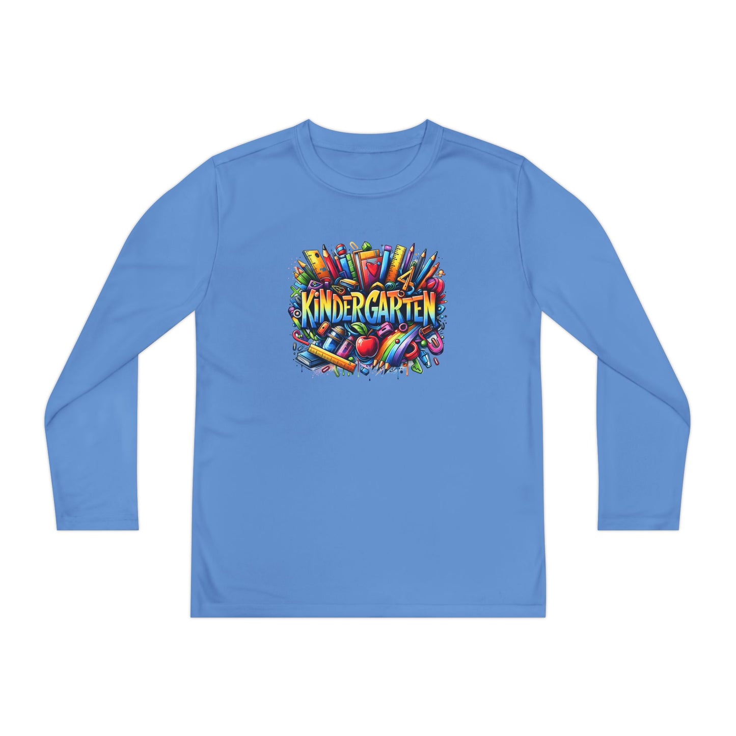 Kindergarten Crayons Youth Long Sleeve Tee