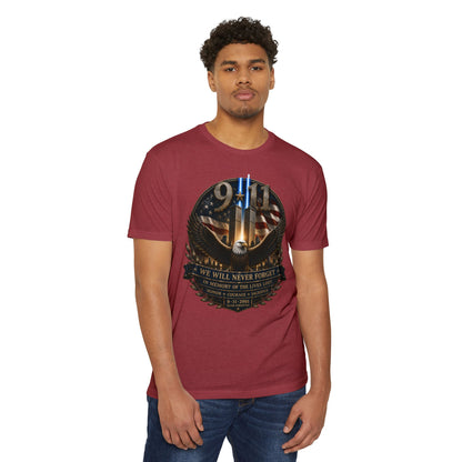 9/11 Memorial Eagle T-Shirt — We Will Never Forget Patriotic Tribute Tee