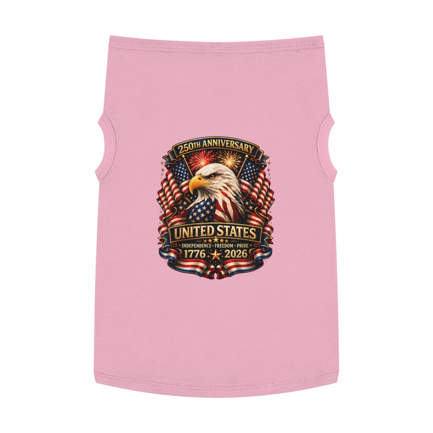 Patriotic Pet Tank — 250th United States Anniversary Eagle (1776–2026)