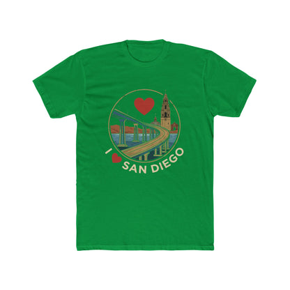 I Heart San Diego Crew Tee — Vintage Bridge & Tower Graphic