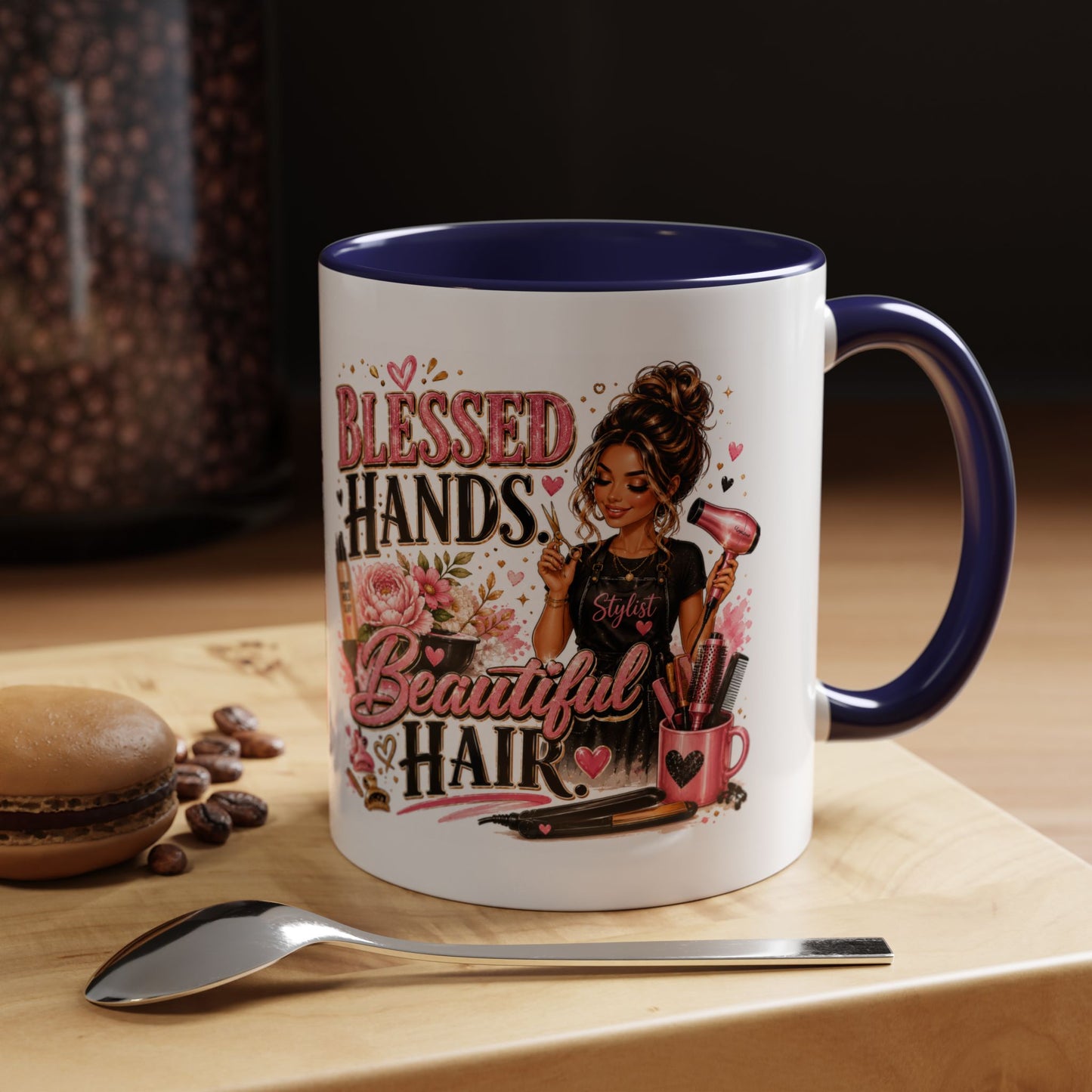 Blessed Hands Beautiful Hair Coffee Mug — Stylist Barber Hairdresser Gift