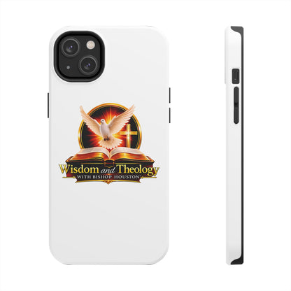 Wisdom and Theology Tough Phone Case — Christian Dove & Cross Design