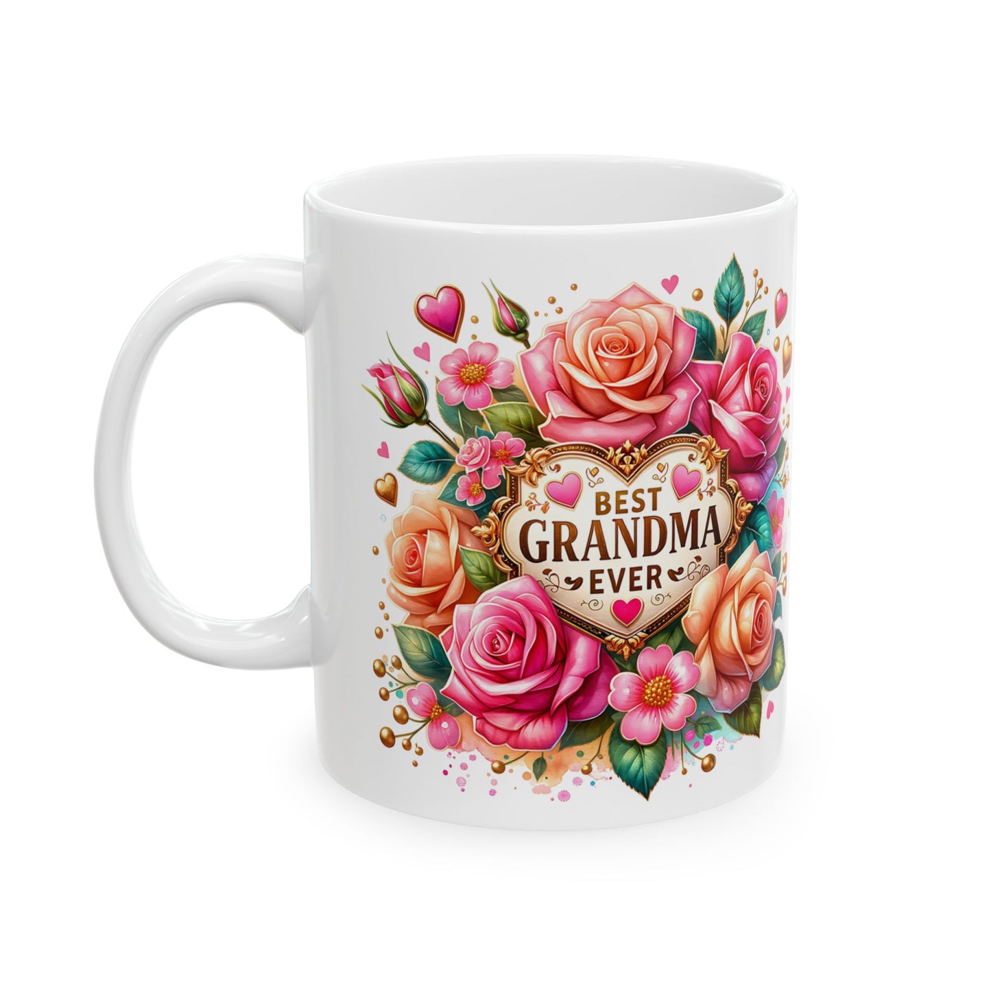 Grandma Floral Ceramic Mug – "Grandma You Are Loved" 11oz & 15oz
