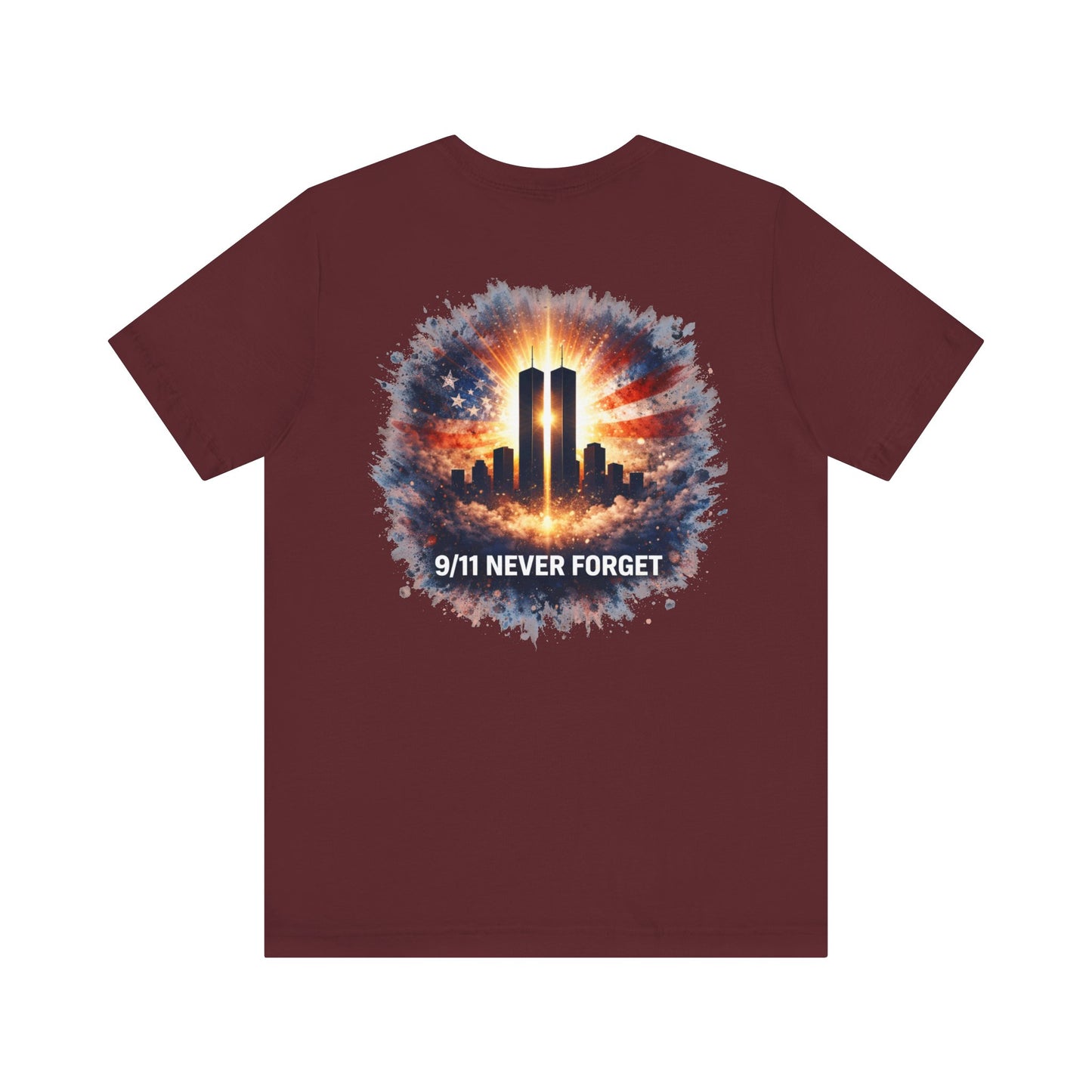 9/11 Never Forget T-Shirt — Twin Towers Tribute Tee