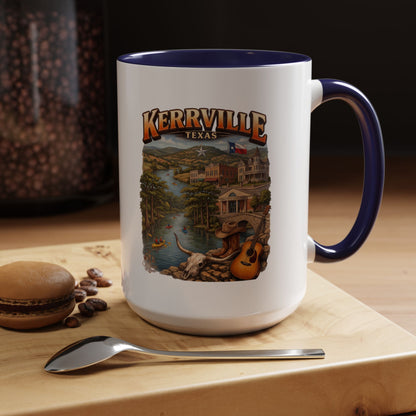 Kerrville Texas Souvenir Coffee Mug — Scenic Riverfront Design (11/15oz)