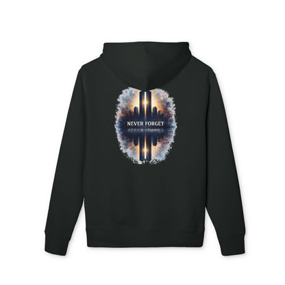 9/11 Memorial Hoodie — "Never Forget" Twin Towers Tribute