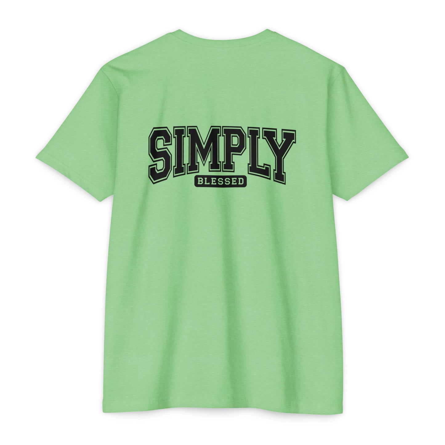 Simply Blessed T-Shirt — Vintage Collegiate Script Faith Tee