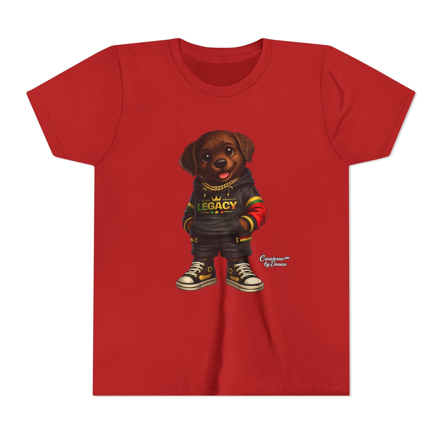 Youth Tee — Cute Rottweiler Puppy in 'Legacy' Hoodie Kids T‑Shirt