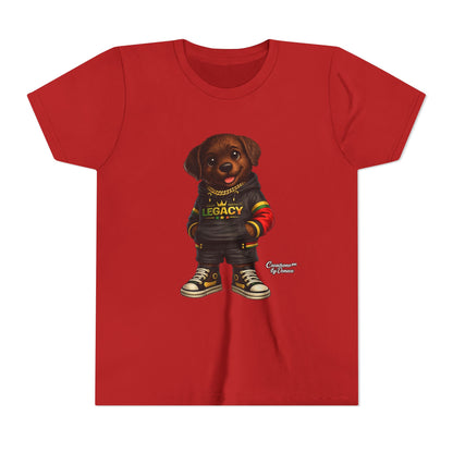 Youth Tee — Cute Rottweiler Puppy in 'Legacy' Hoodie Kids T‑Shirt