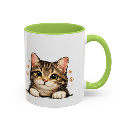 Cat Mug — "Crazy Cat Lady" Cute Kitten Accent Coffee Mug (11/15 oz)