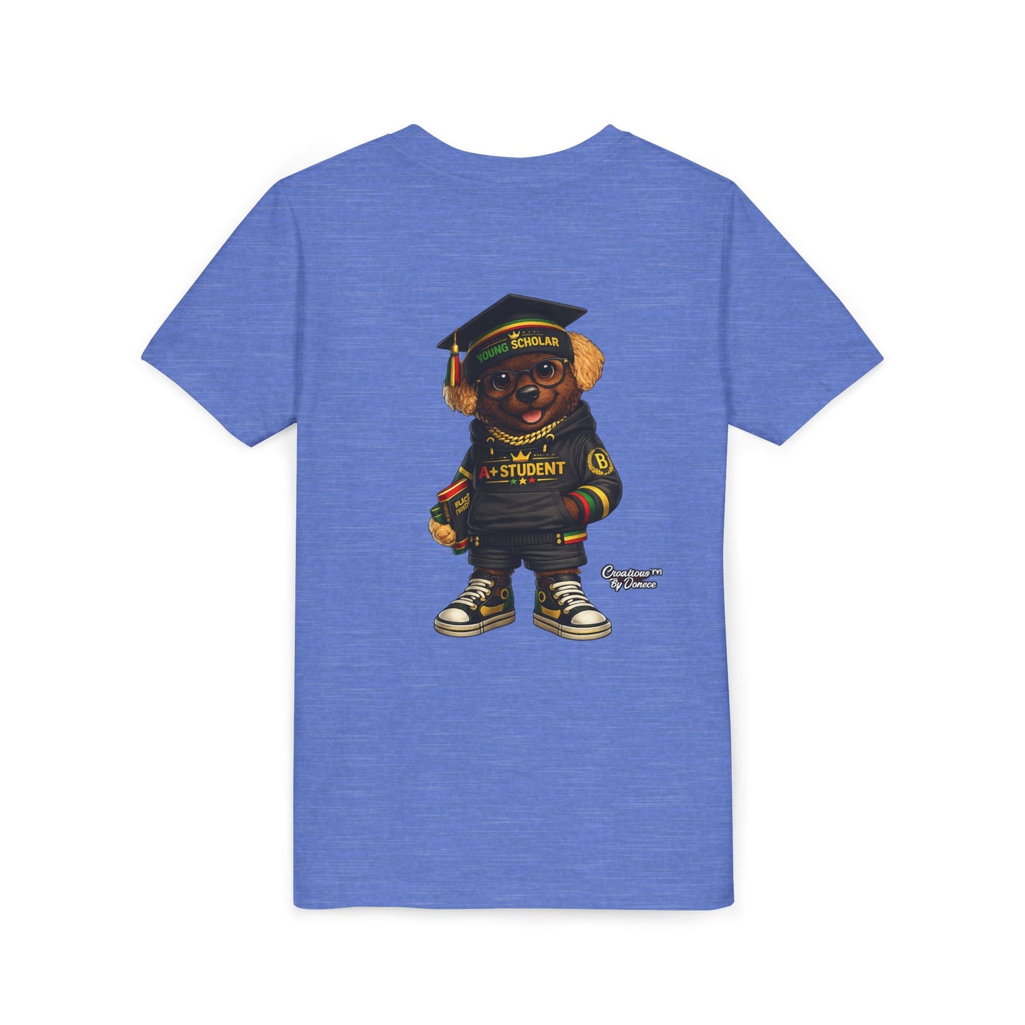 Youth Tee — Scholar Student Bear Graduation Graphic