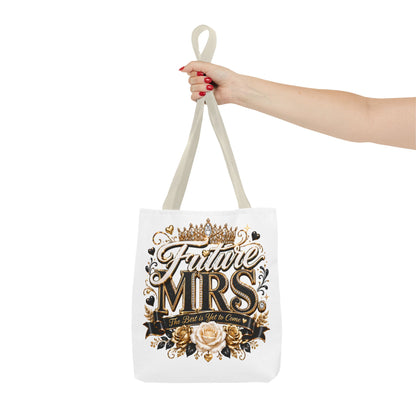 Future Mrs. Tote Bag — Bridal Bachelorette Gift Bag with Gold Crown Design