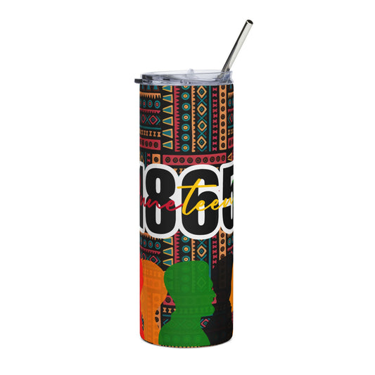 20oz Stainless Steel Tumbler — 1960s Juneteenth Retro Afrocentric Design