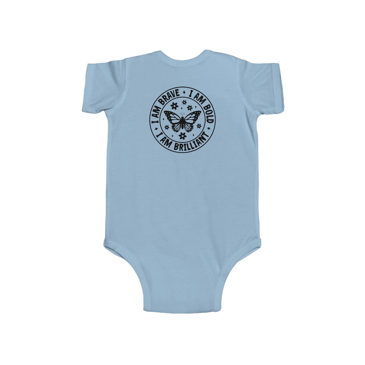 Infant Bodysuit — 'I Am Brave • I Am Bold • I Am Brilliant' Butterfly Onesie