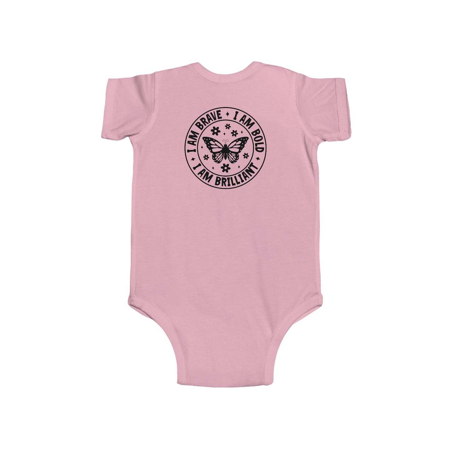 Infant Bodysuit — 'I Am Brave • I Am Bold • I Am Brilliant' Butterfly Onesie