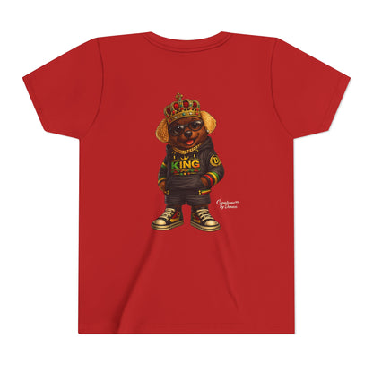 Youth Tee — 'Lil King' Crowned Bear Graphic Shirt
