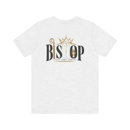 Bishop Graphic Tee — 'BISHOP' Crown & Crosier Church Leadership Shirt