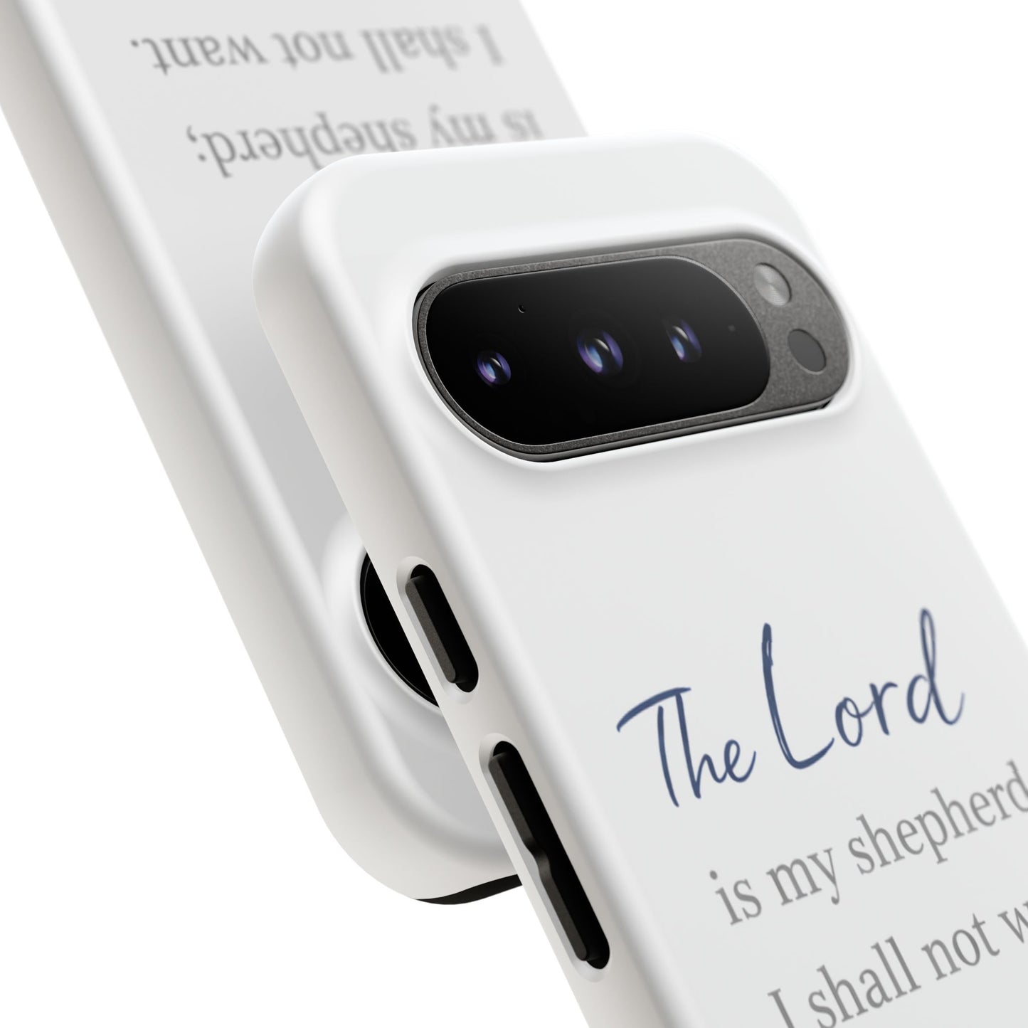 Psalm 23:1 Phone Case — "The Lord is my shepherd; I shall not want" Christian Protective Cover