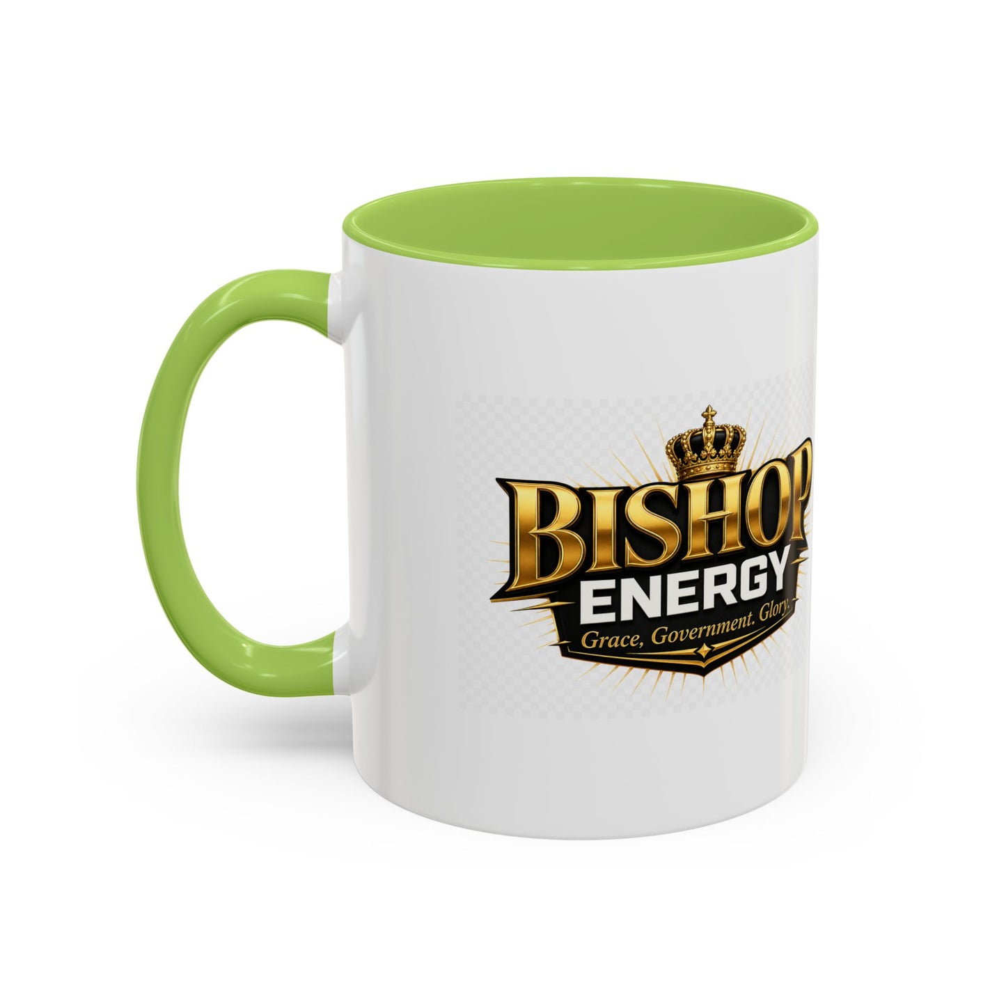 Bishop Energy Coffee Mug — Gold Crown Logo Accent Ceramic Mug (11/15oz)