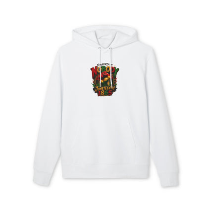 Juneteenth 1865 Hoodie — "Nobody" Raised Fist Celebration Sweatshirt