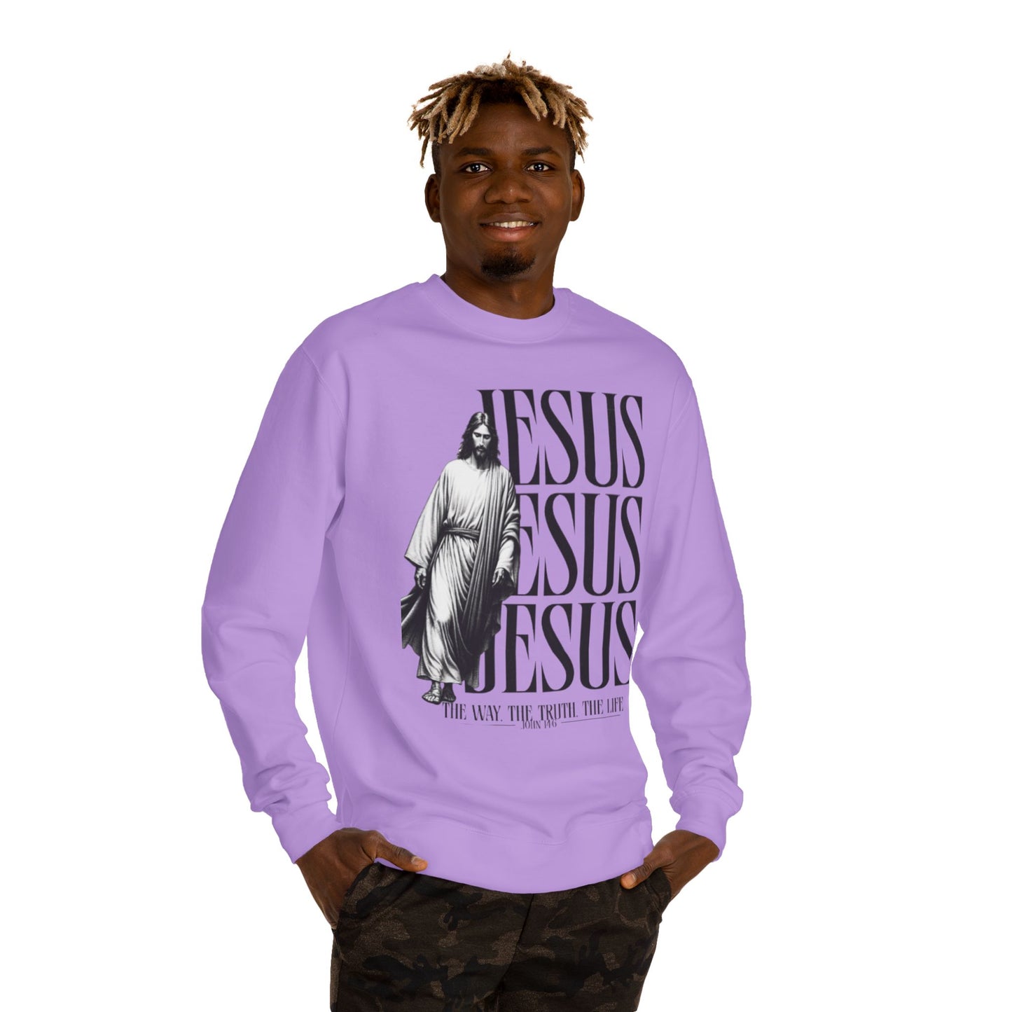 Jesus Crewneck Sweatshirt – The Way The Truth The Life Religious Pullover