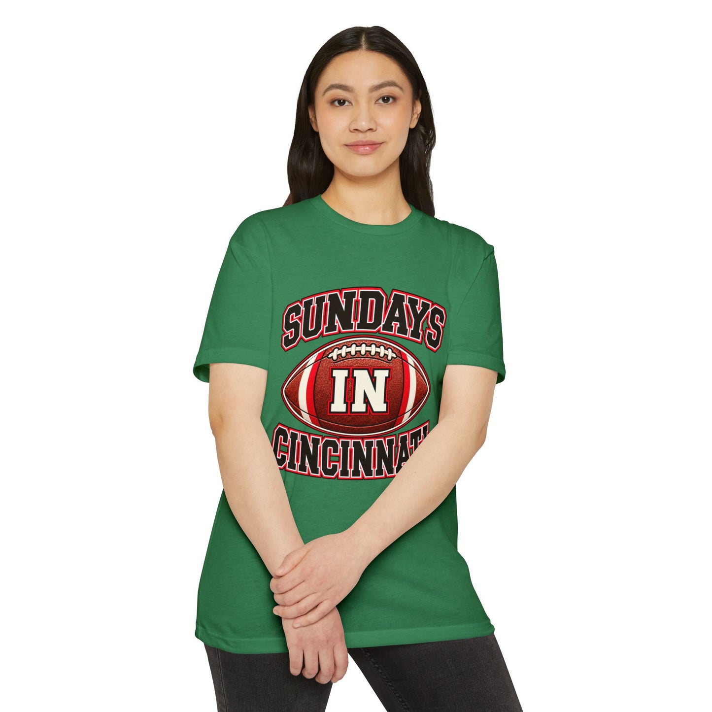 Sundays in Cincinnati Football T-Shirt