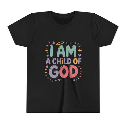 I Am A Child of God Youth Tee — Cute Pastel Christian Kids T-Shirt