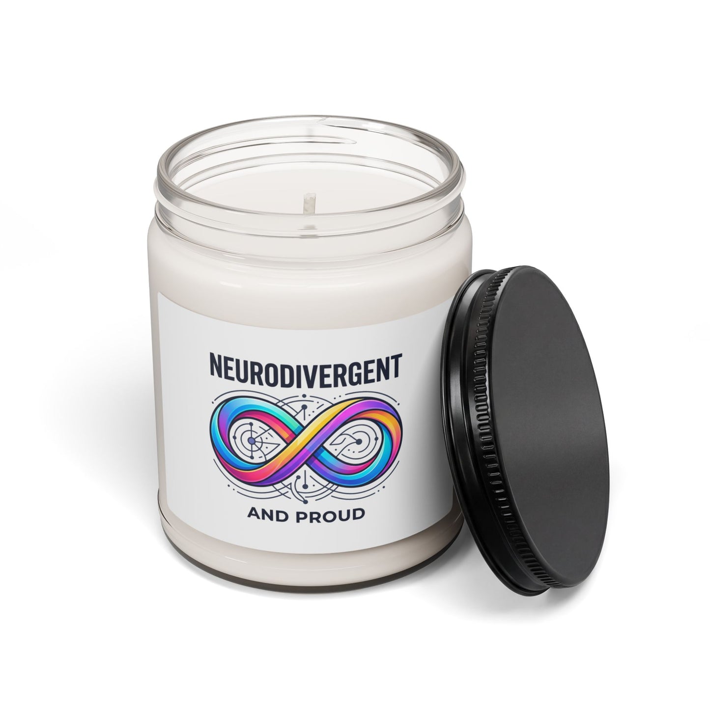 Neurodivergent and Proud Soy Candle | neurodiversity, autistic pride