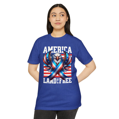 America Land of the Free Eagle Ribbon T-Shirt
