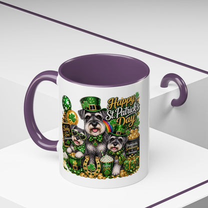 St. Patrick’s Day Dog Coffee Mug — Happy St. Patrick’s Day Accent Mug (11/15oz)
