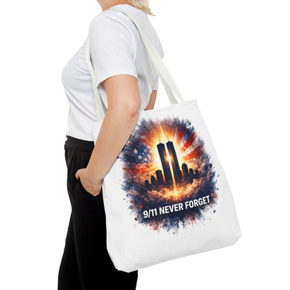 9/11 Never Forget Memorial Tote Bag — Twin Towers Tribute Tote