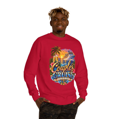 Couples Cruise Sweatshirt — Tropical Sunset Cruise Graphic Crewneck