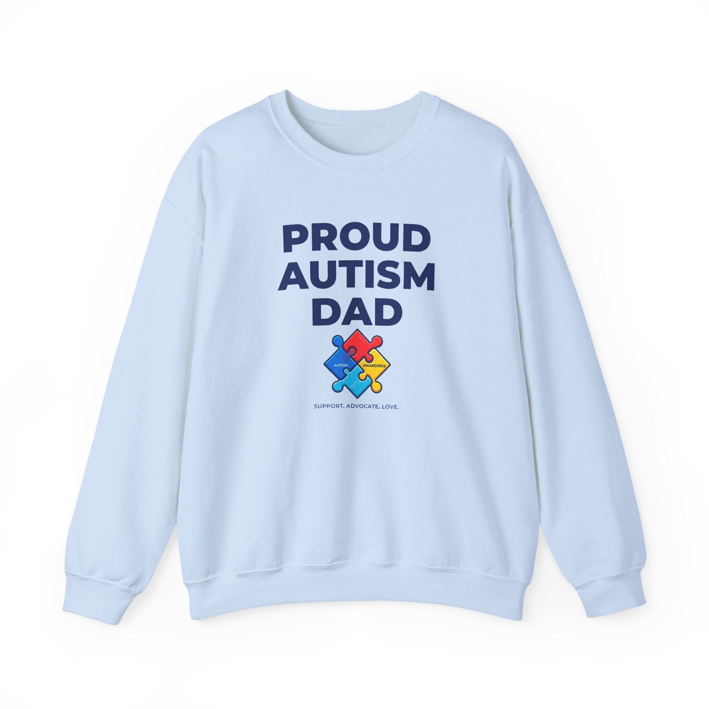Proud Autism Dad  Crewneck Sweatshirt
