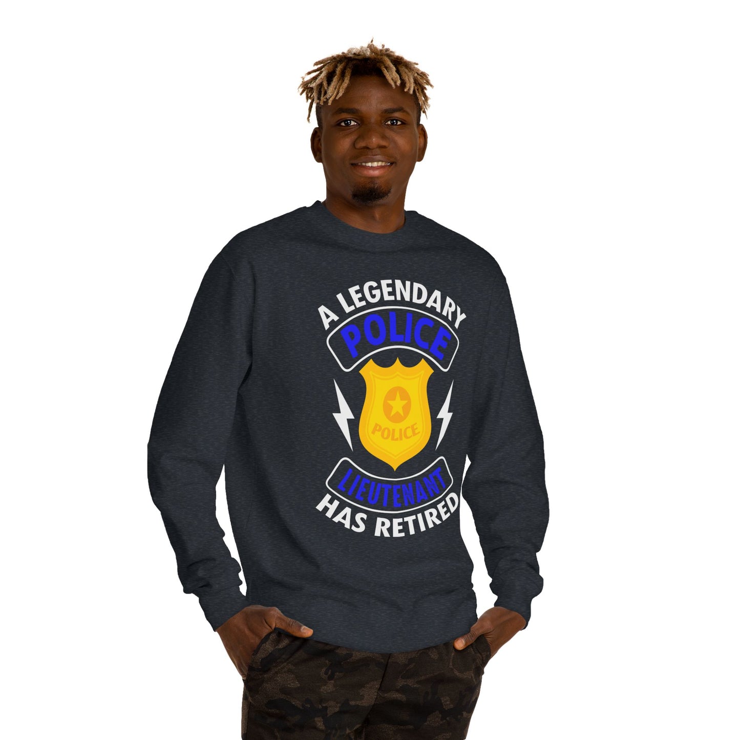 Retired Police Lieutenant Sweatshirt — Legendary Badge Crewneck
