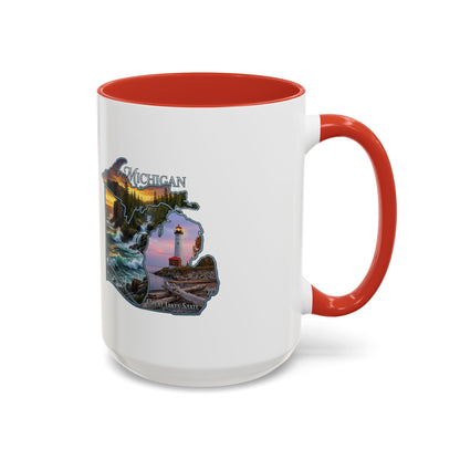 Michigan Lighthouse Coffee Mug — Scenic Great Lakes Accent Mug (11/15oz)