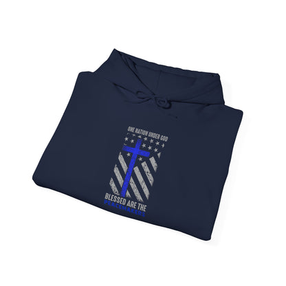 Blessed Are The Persecuted Hoodie — Christian Thin Blue Line Cross Sweatshirt