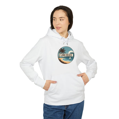 Long Beach Vintage Beach Hoodie — Retro Palm Tree Surf Pullover