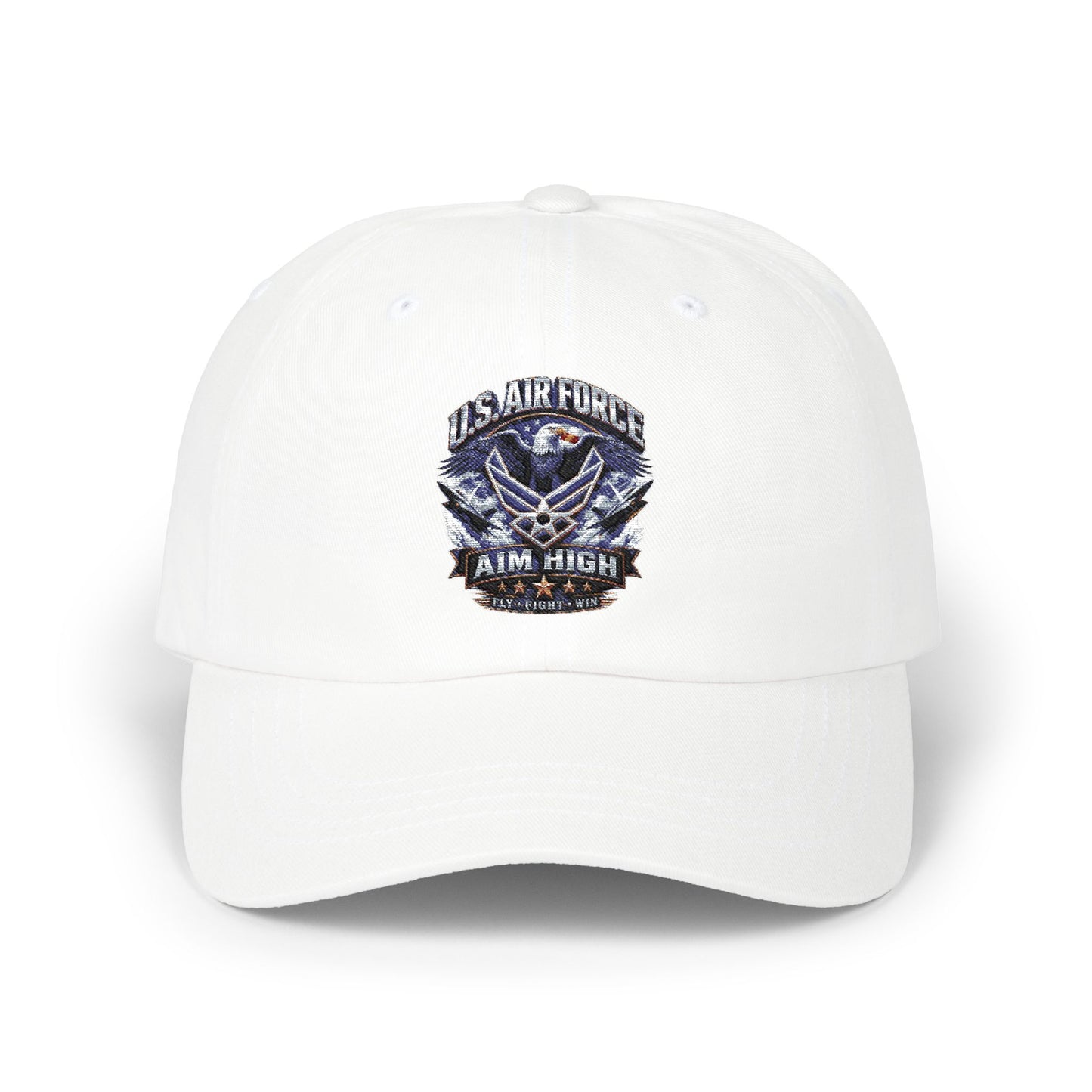 Air Force Dad Cap — 'Aim High' Embroidered Military Dad Hat