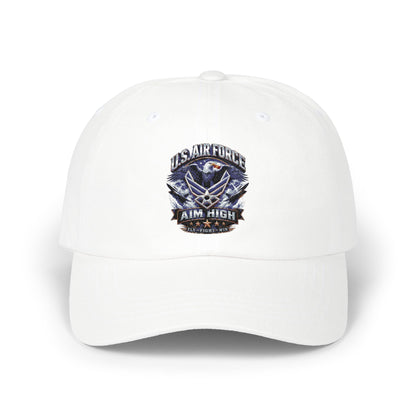 Air Force Dad Cap — 'Aim High' Embroidered Military Dad Hat