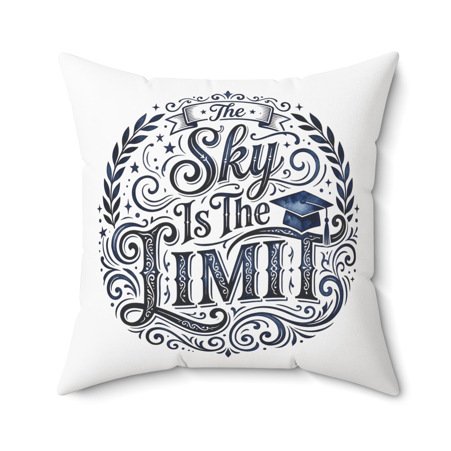 “The Sky Is The Limit” Graduation Throw Pillow — Inspirational College Grad Gift