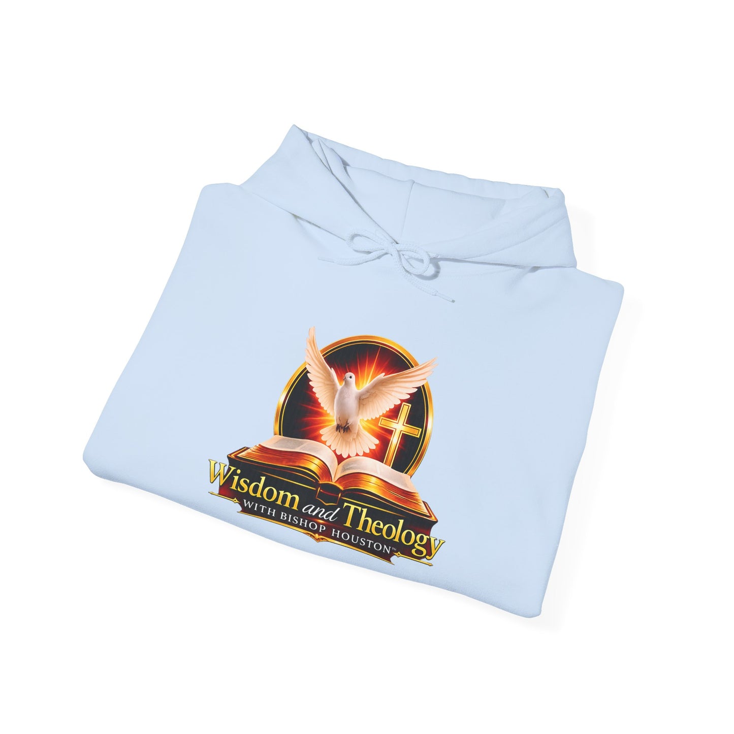 Wisdom and Theology Hoodie – Dove & Book Christian Faith Sweatshirt