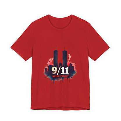 9/11 Never Forget T-Shirt — World Trade Center Memorial Tee