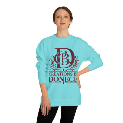 Crewneck Sweatshirt — Creations by Donece™ Burgundy Monogram Logo