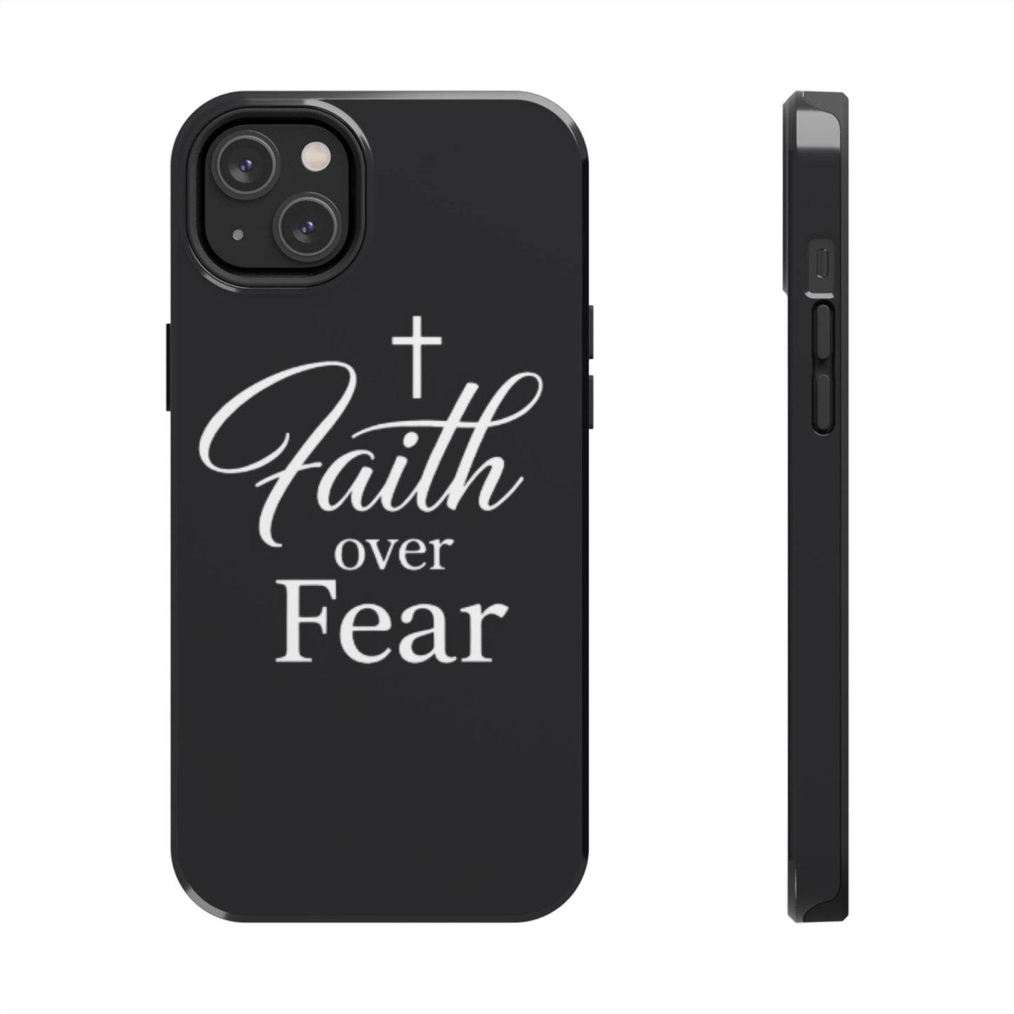 Faith Over Fear Tough Phone Case — Inspirational Christian Cross Phone Cover