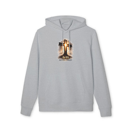 9/11 Never Forget Hoodie — Memorial Cross Tribute Sweatshirt